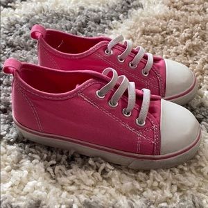 Pink canvas shoes